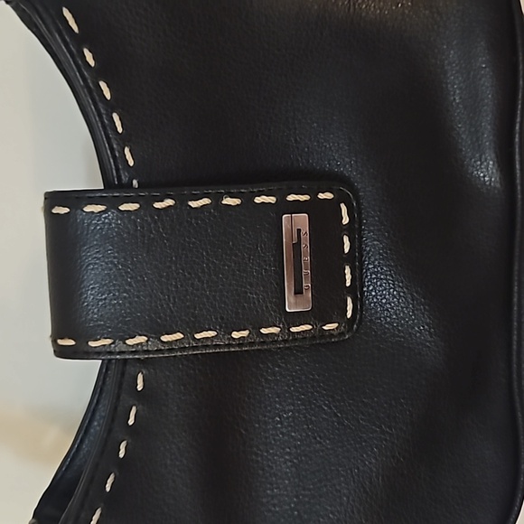GUESS Y2k Black Leather Micro Mini Shoulder Handbag - Picture 4 of 8